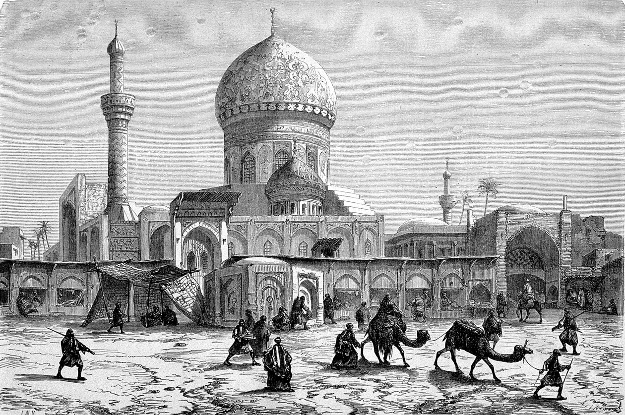 View of the Marketplace and the Ahmet-Kiaia Mosque, Baghdad by French School