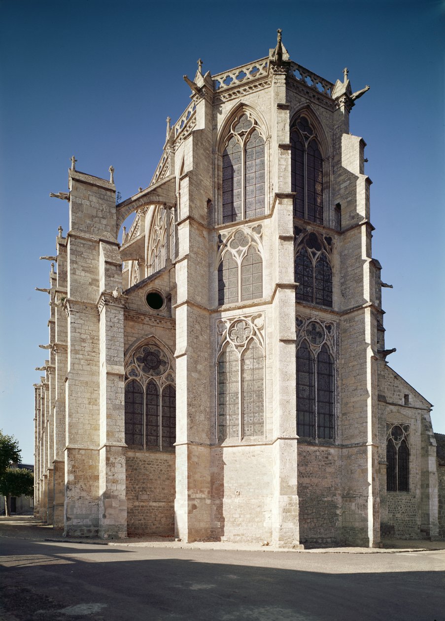 View of the chevet of the church, built 1260-1320 by French School