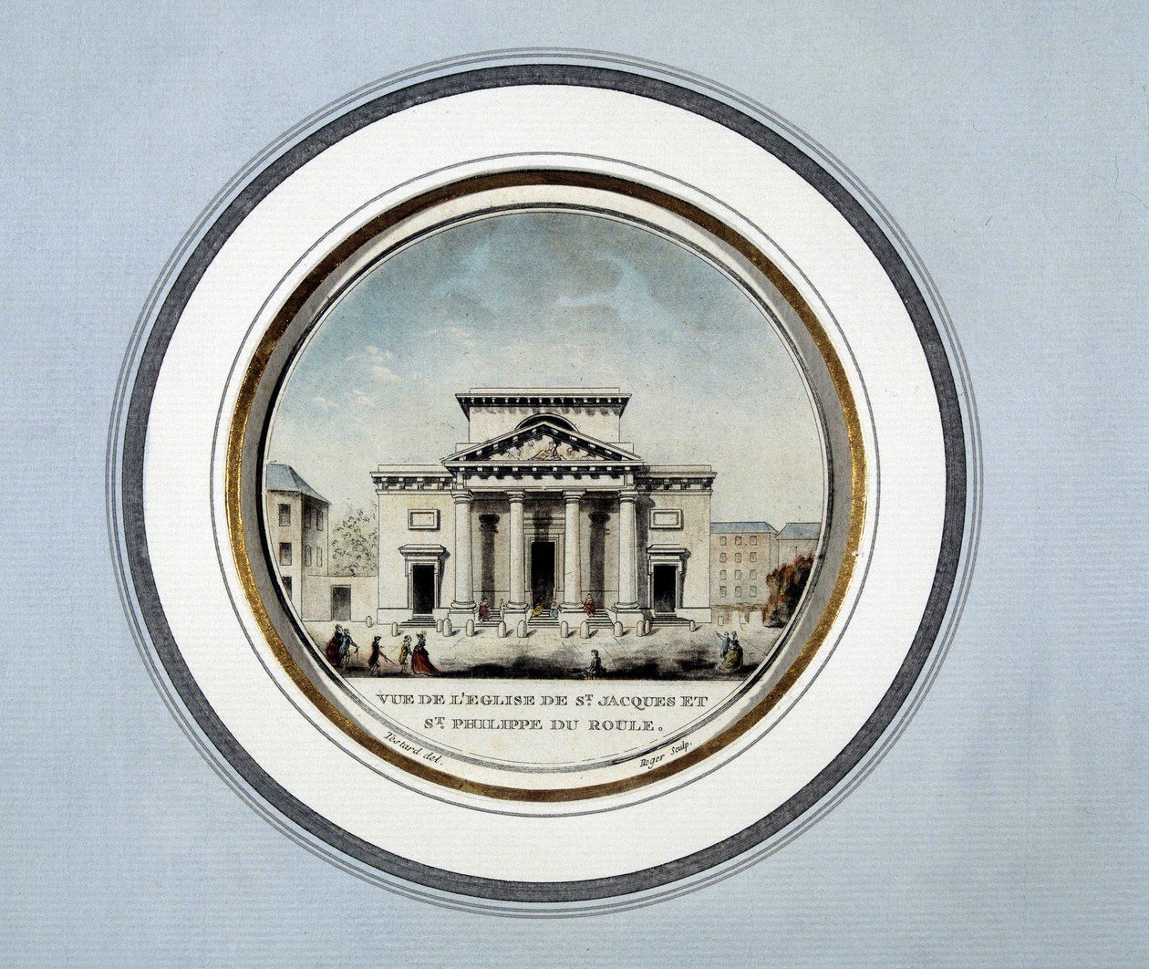 View of the Church of Saint Jacques and Saint Philippe du Roule by French School
