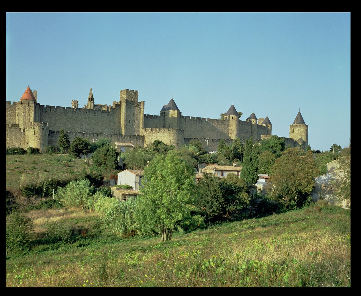 View of the city walls by French School