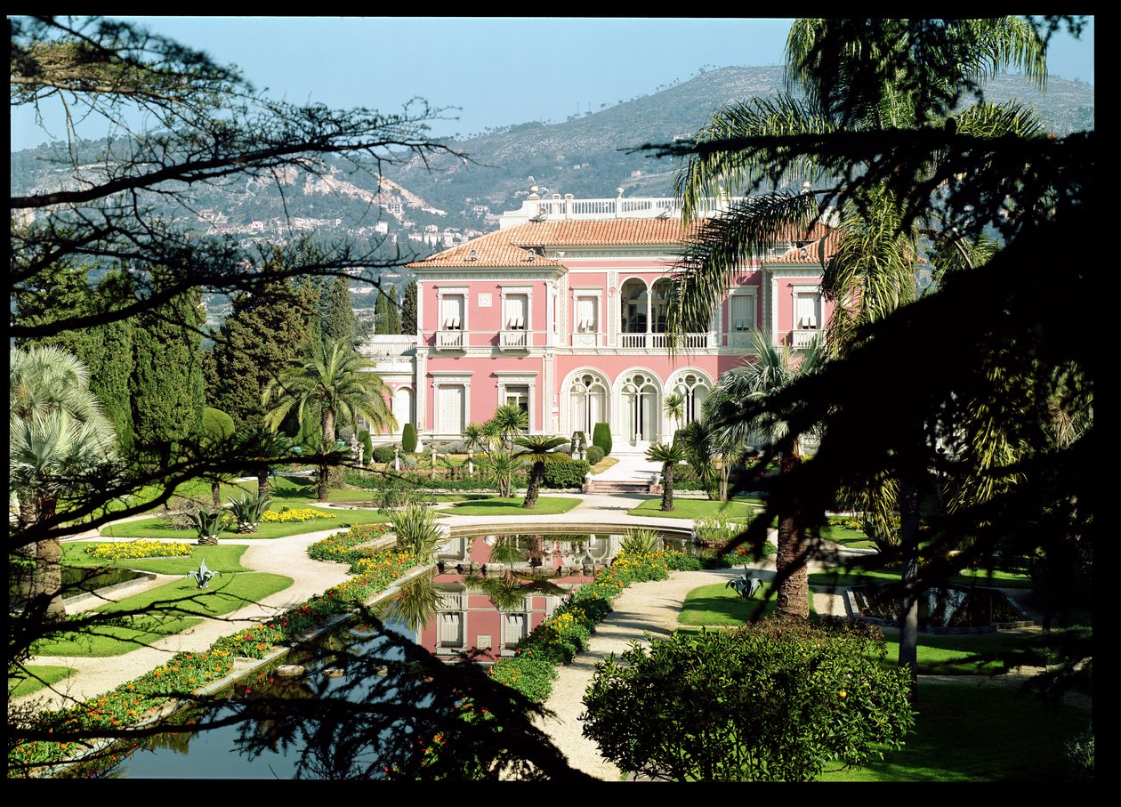 View of the facade and gardens of the Villa Ile-de-France, built in 1905-12 by French School