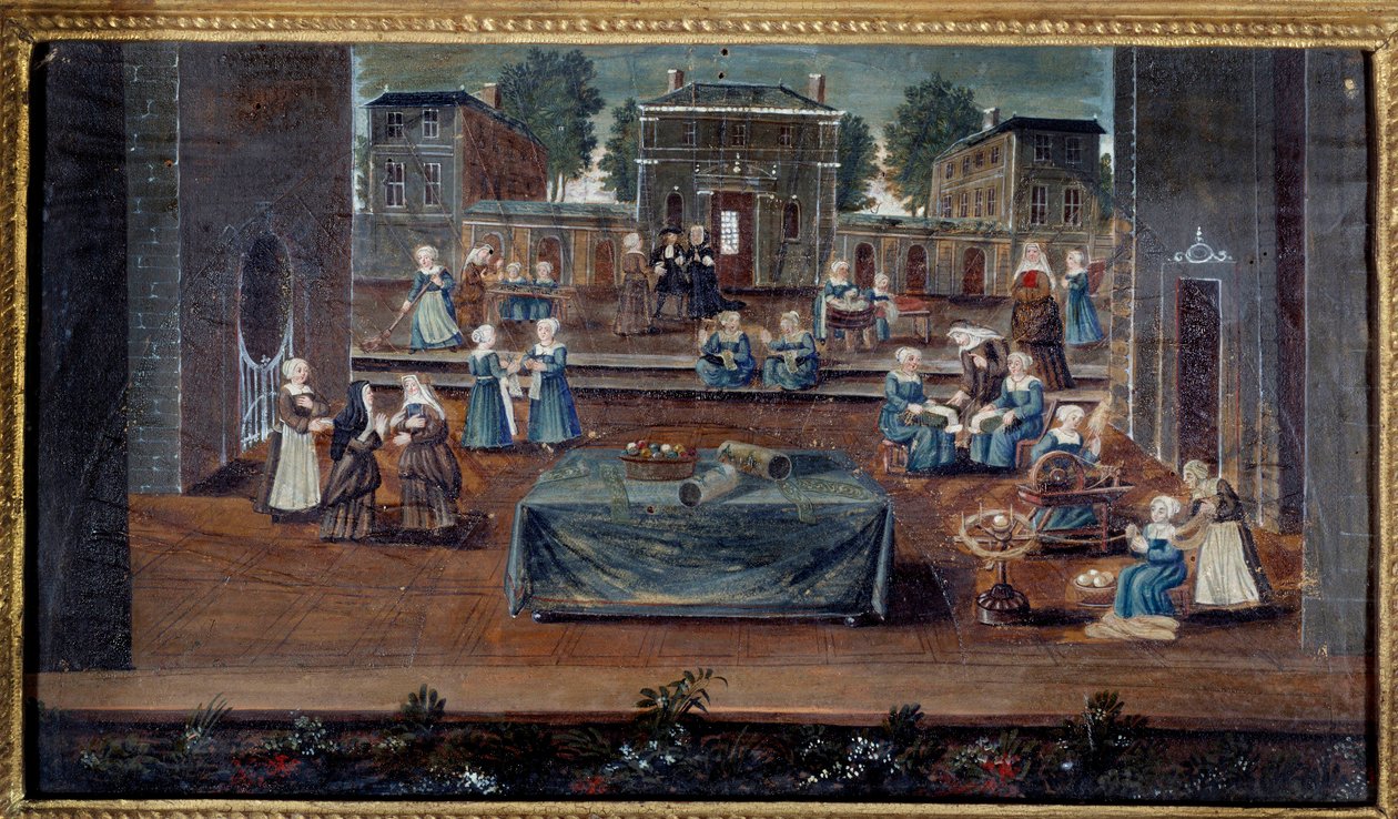 View of the house of Saint Cyr, a house of education for poor noble girls created by Francoise d