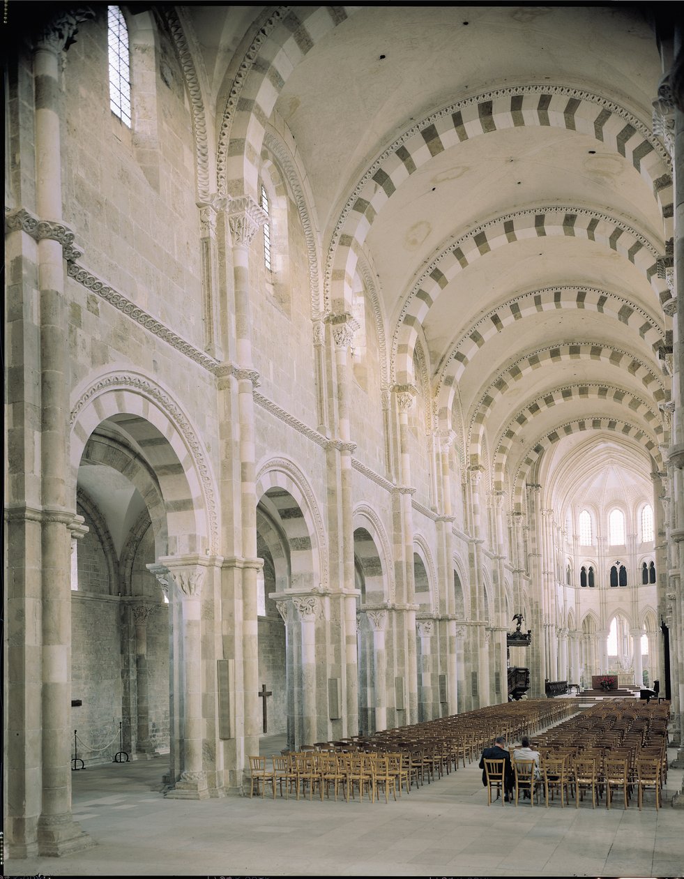 View of the interior of the nave by French School