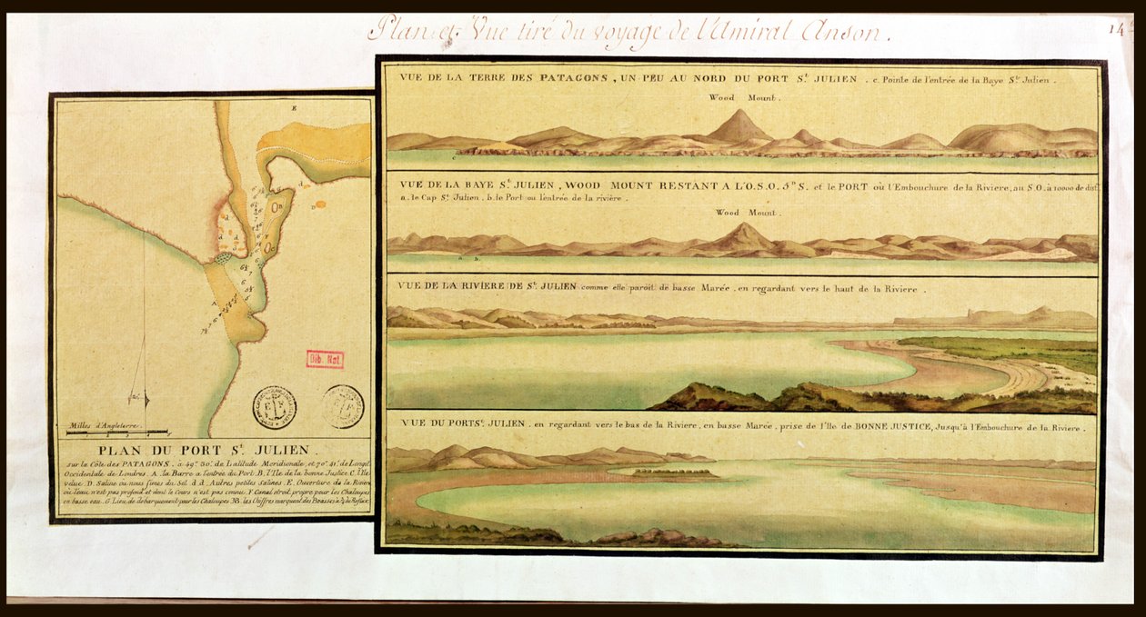 Views of the Port of San Julian, Patagonia by French School