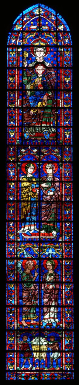 Virgin and Child, the Visitation, the Annunciation and donor figures by French School