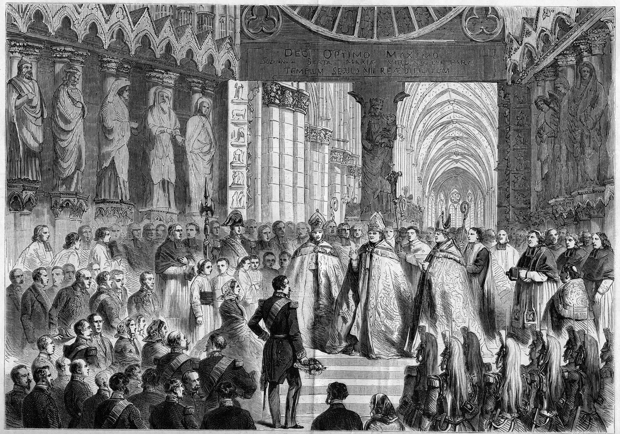 Visit of Napoleon III (1808-1873) and the Empress Eugenie (1826-1920) to Reims by French School