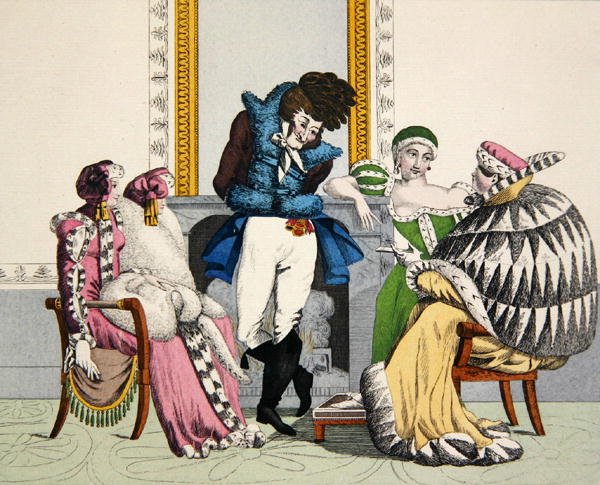 Visits in Furs, plate 38 from Le Bon Genre, early 19th century by French School