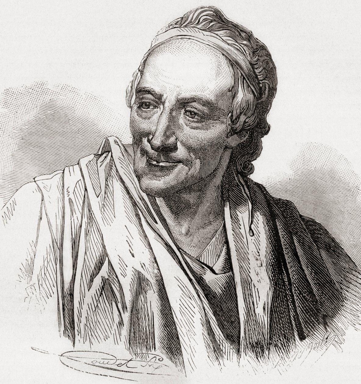 Voltaire, from Histoire de France, published c.1880 by French School