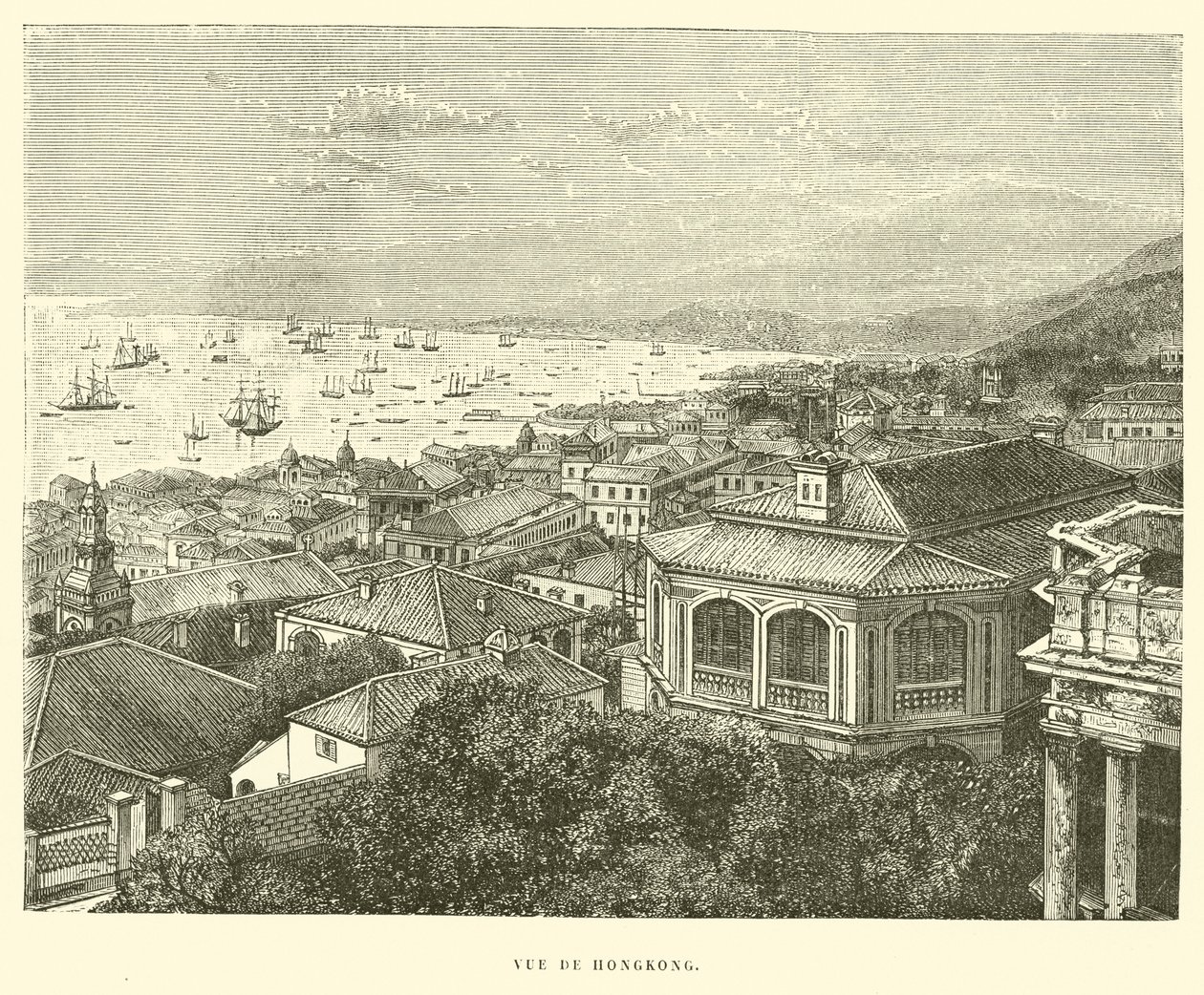 View of Hong Kong by French School