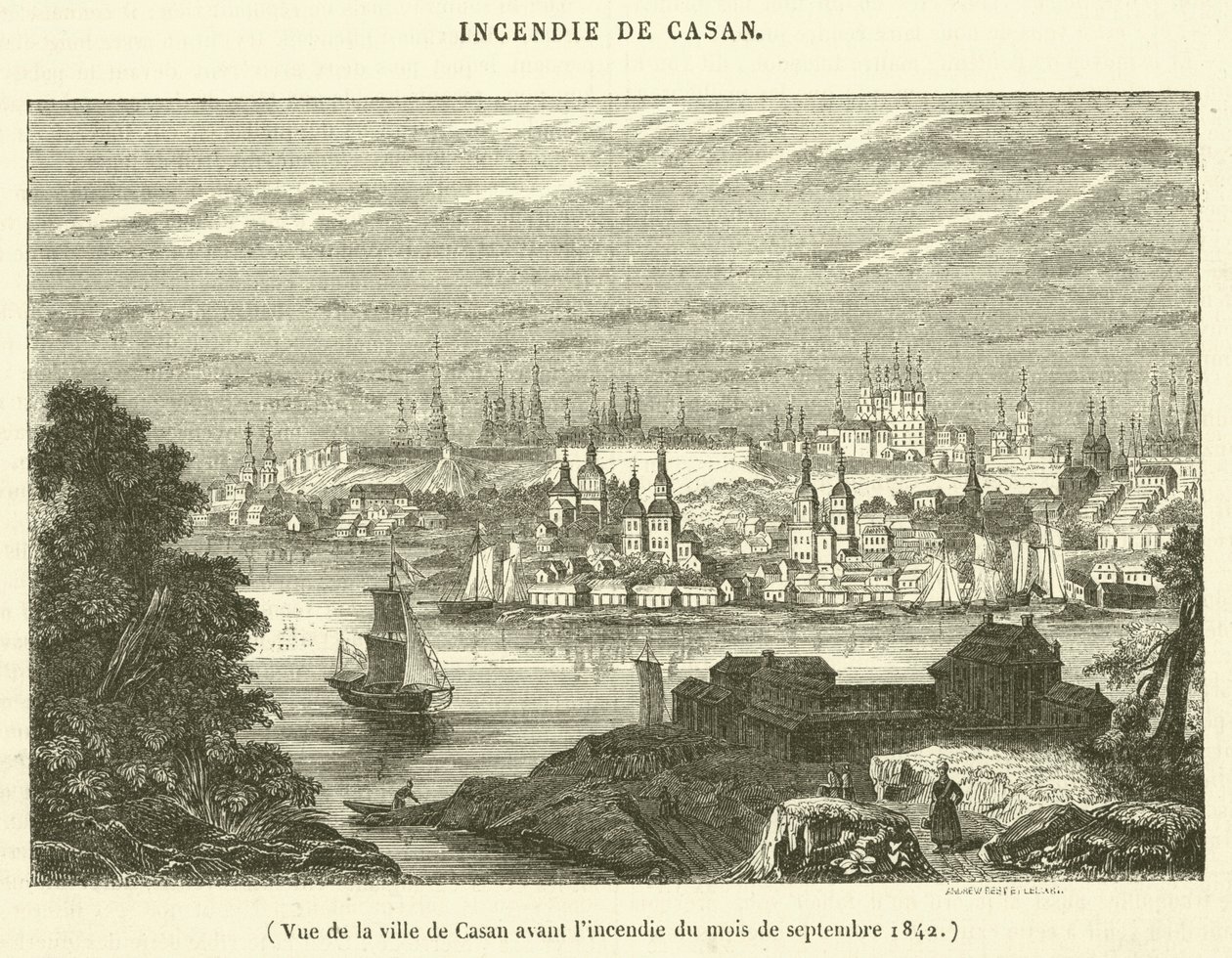 View of the City of Casan Before the Fire of September 1842 by French School