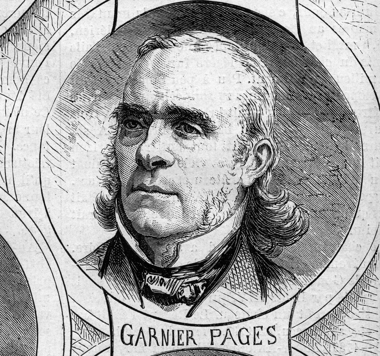War of 1870 - Government of the National Defense: portrait of Louis Antoine Garnier Pages, member of the provisional government of 1870. Engraving in Le Monde Illustré n°706 of October 22 by French School