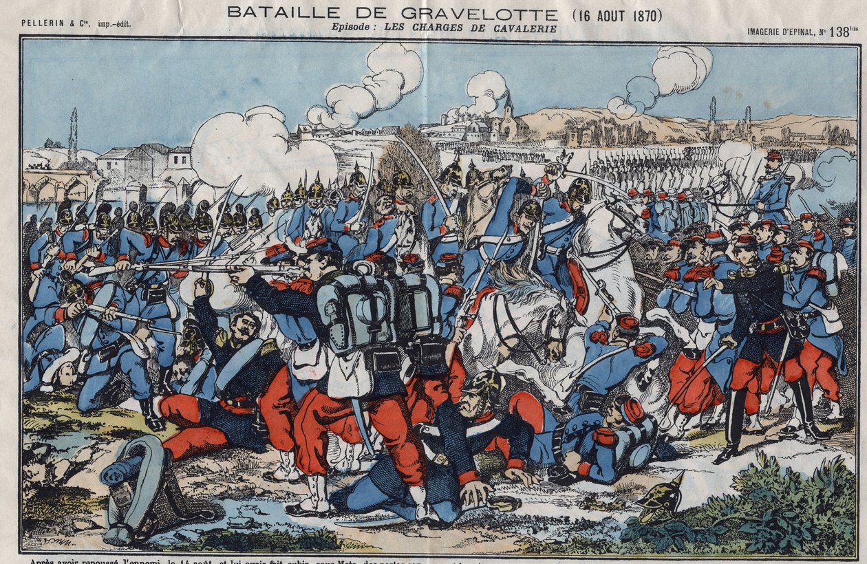 War of 1870 between France and Prussia. Battle of the Gravelotte (or Battle of Saint Privat or Saint Privat), August 1870 by French School