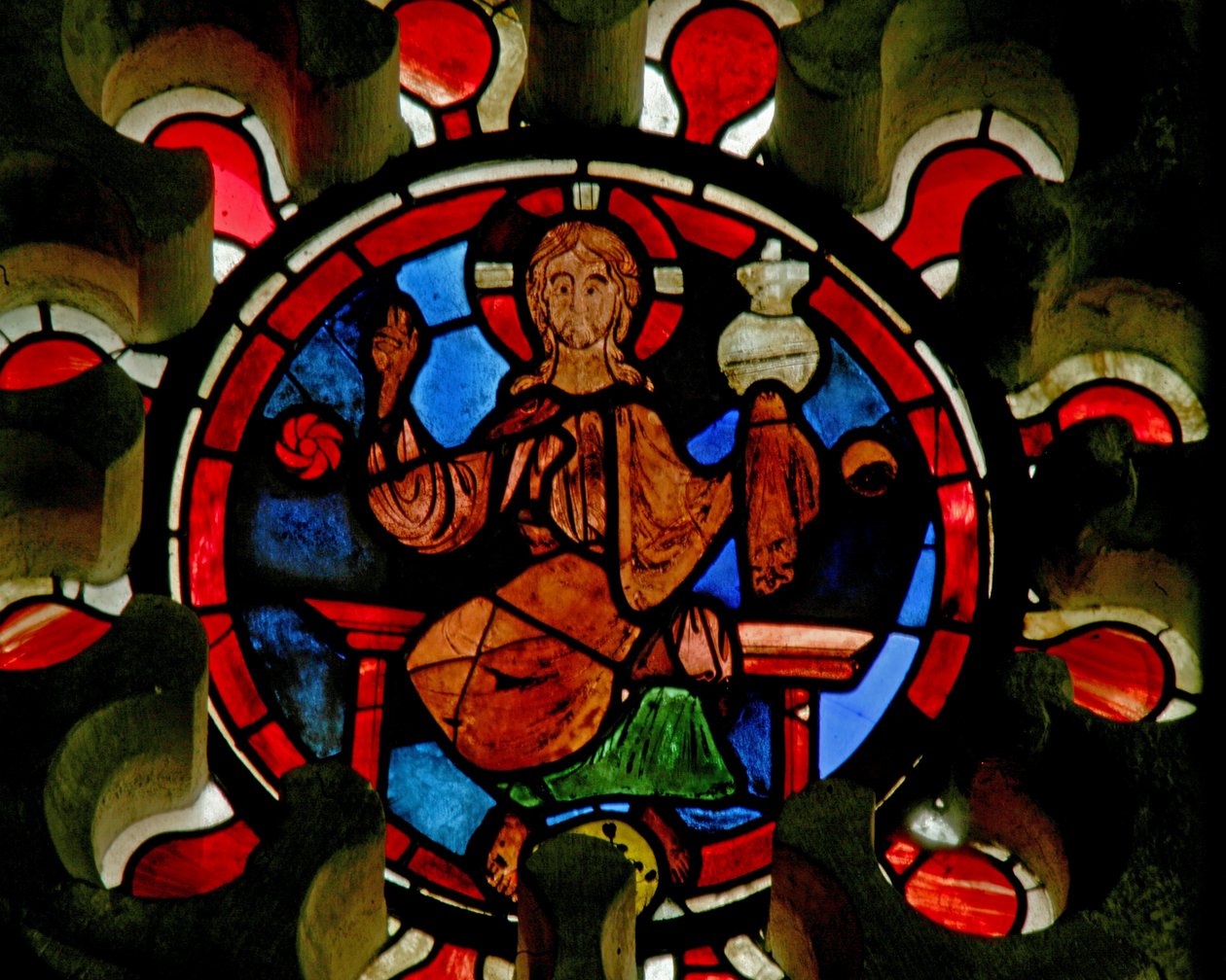 Window depicting Christ by French School