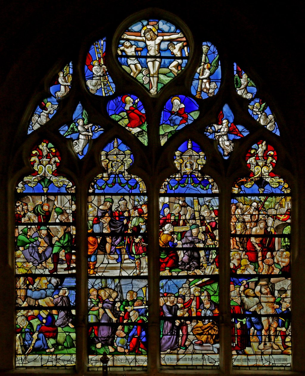 Window Depicting Passion Scenes by French School