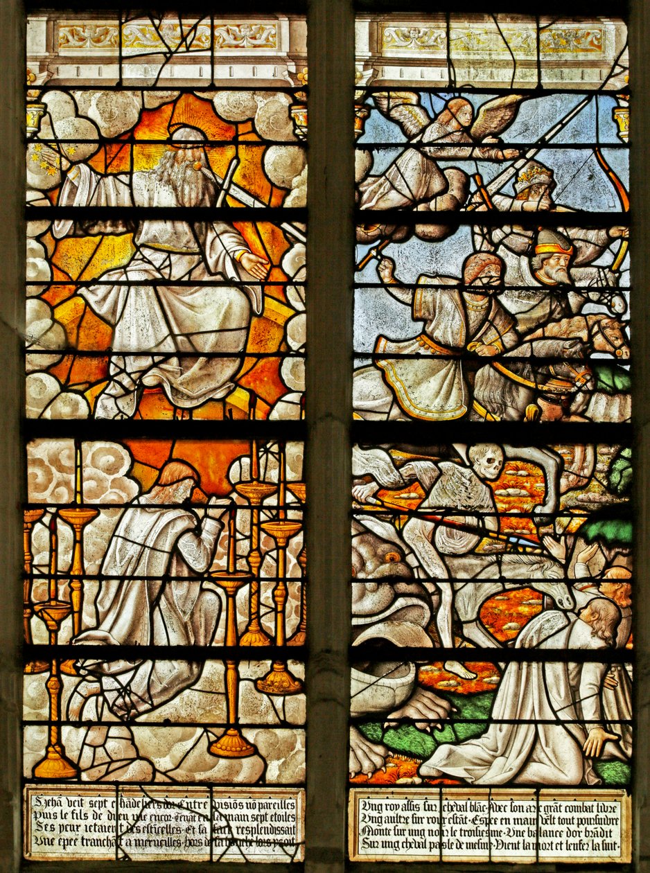 Window Depicting Scenes from the Book of Revelation