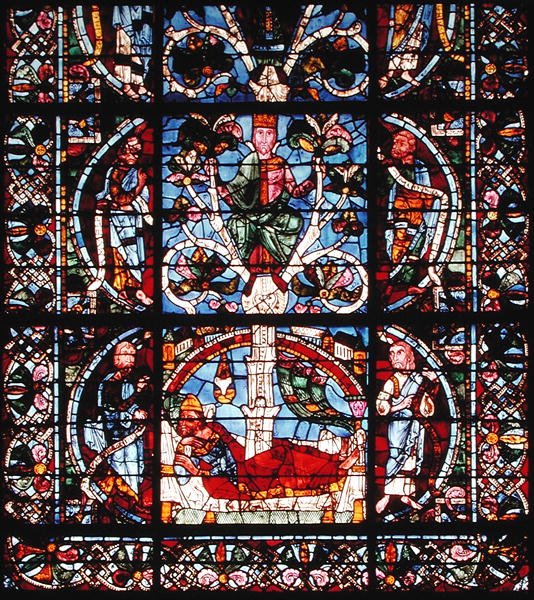 Window depicting the Tree of Jesse (detail) by French School