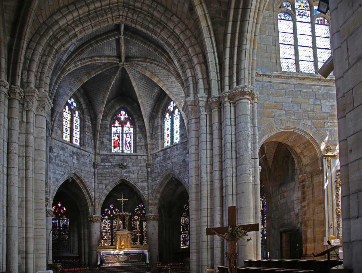 Window depicting the view to the east by French School