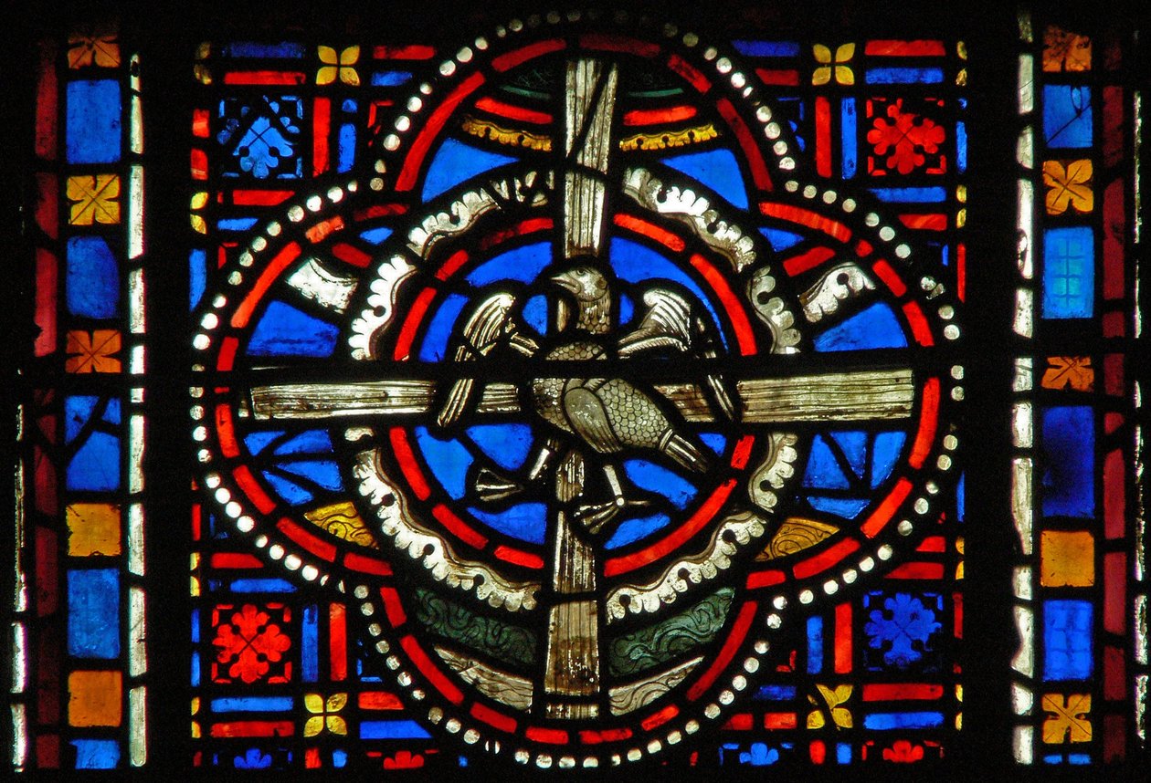 Window s2-C depicting the Holy Spirit by French School