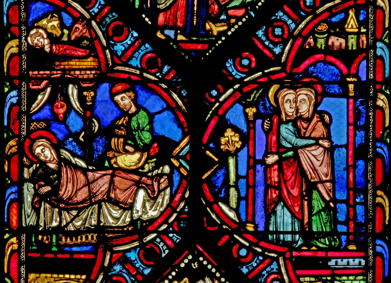 Nativity and the Visitation (Window W0) by French School