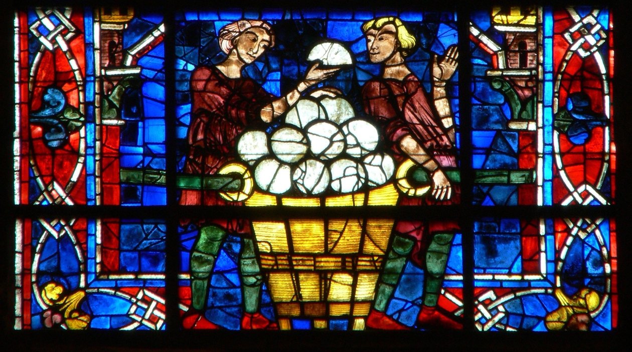 Window W102 Depicting Donors - Bakers by French School