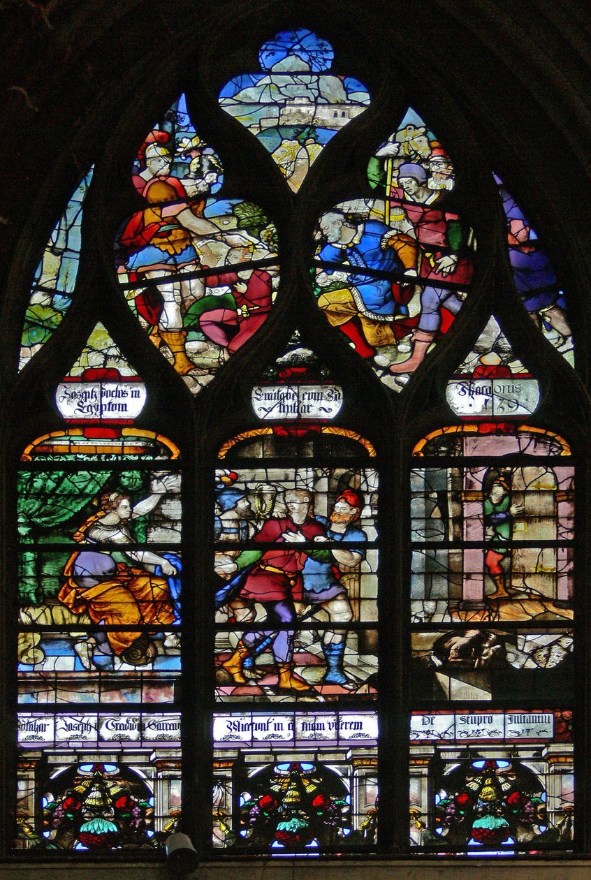 Window depicting scenes from the life of Joseph by French School