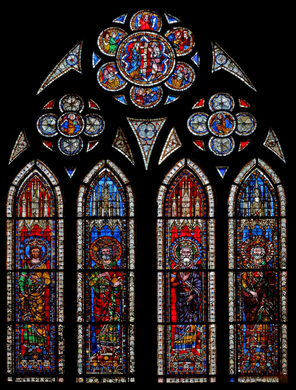 Window w11 depicting Holy Roman Emperors by French School