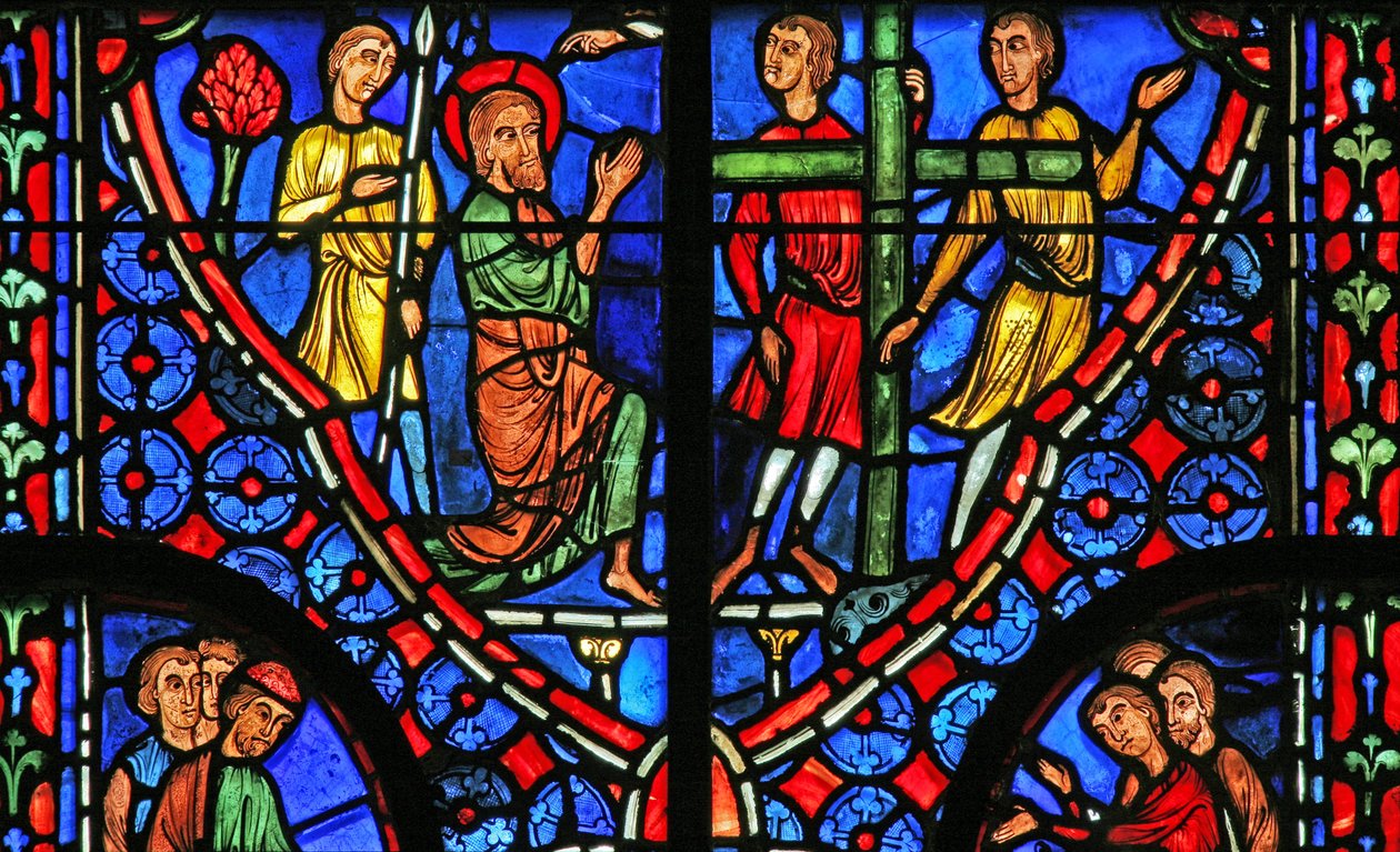 St Andrew before his cross by French School