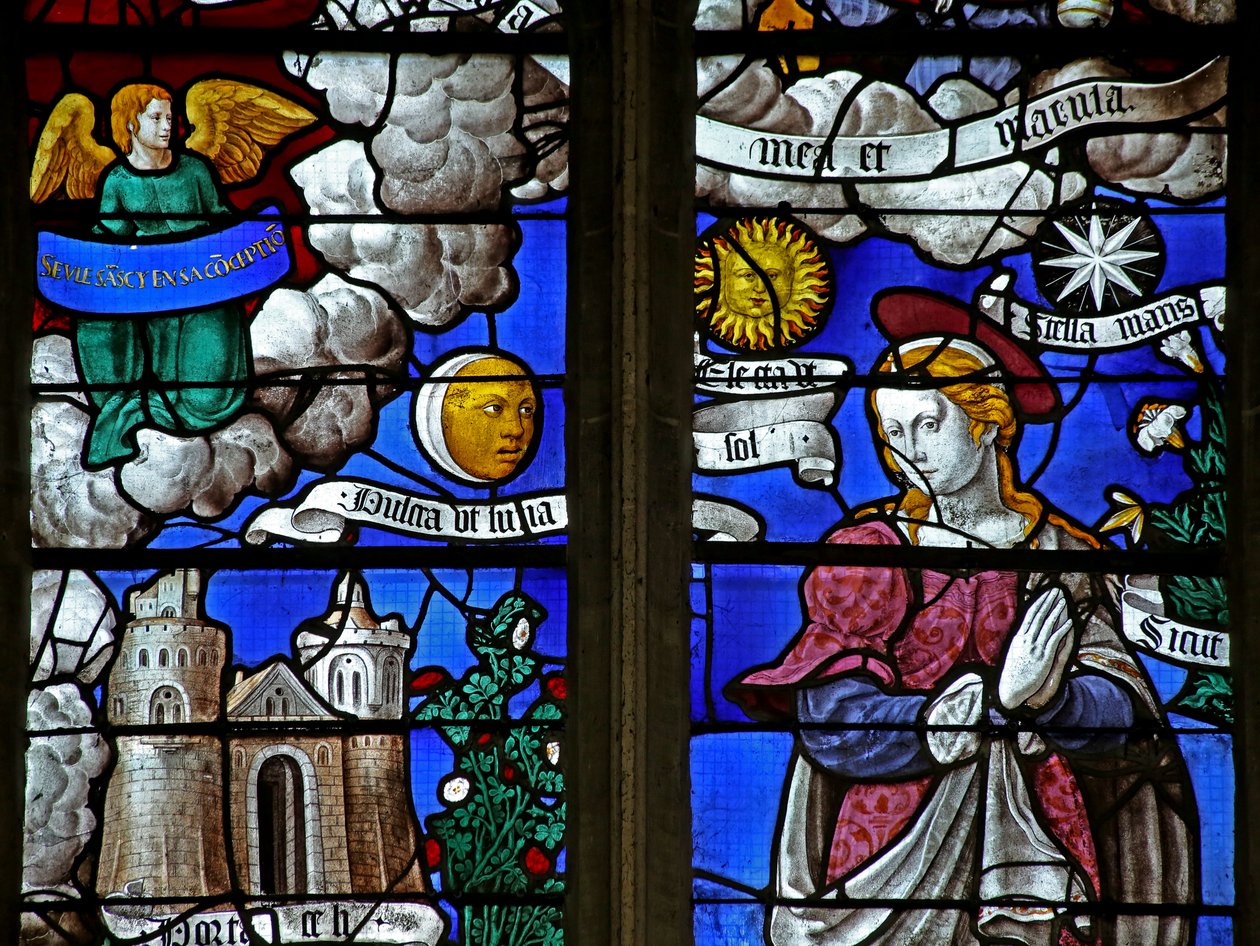 Window depicting a Detail from the Litany of the Virgin Mary (detail) by French School