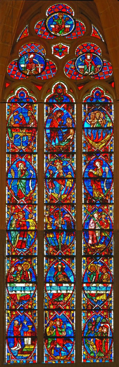 Window depicting the Passion Cycle by French School