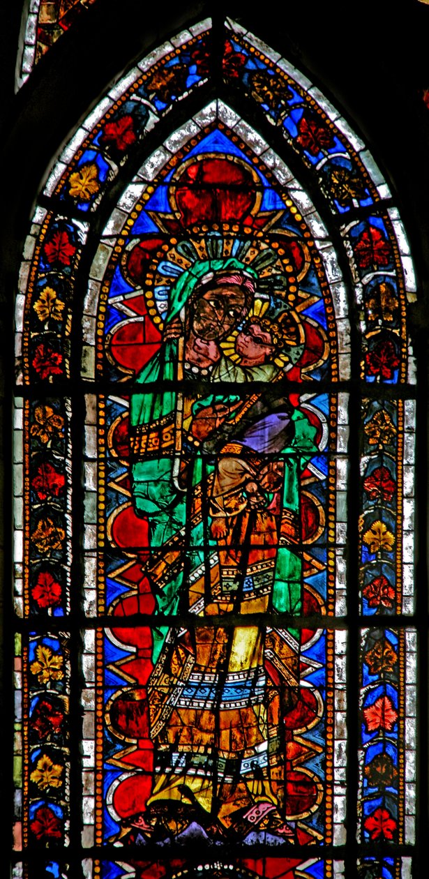 Window w202 depicting the Virgin and Child by French School
