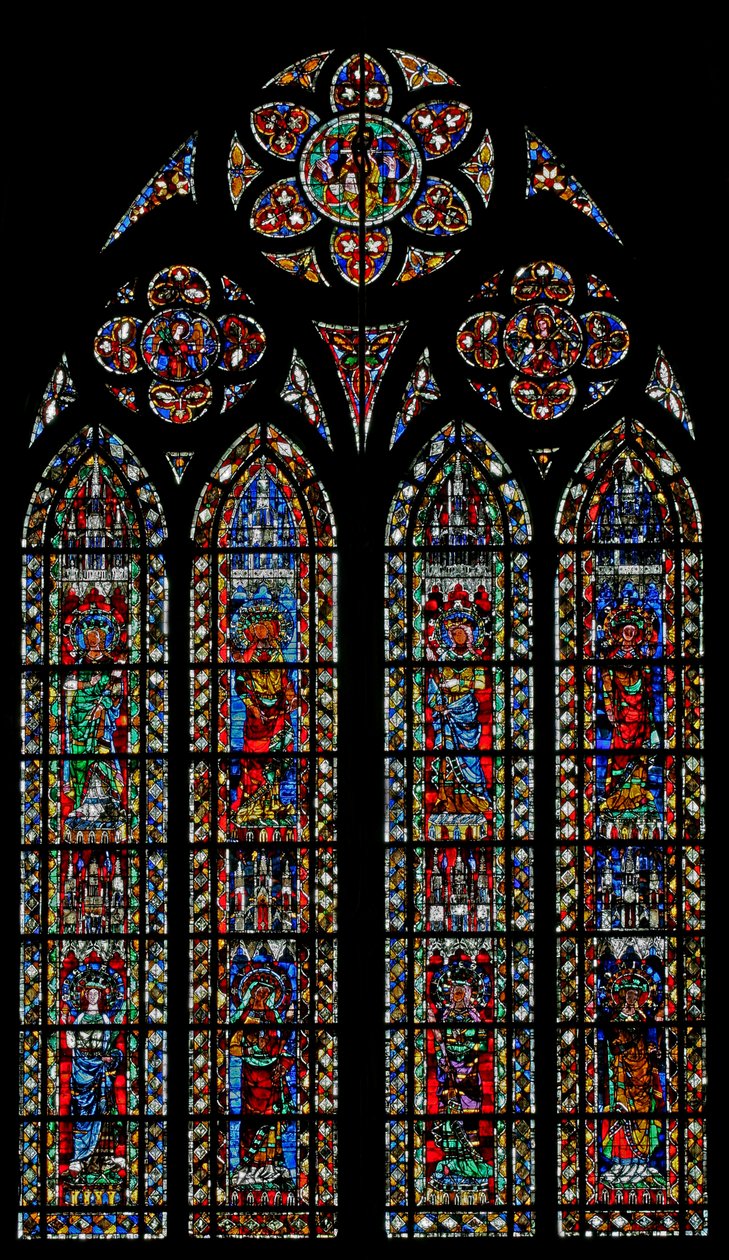 Window w204 depicting Female Saints by French School
