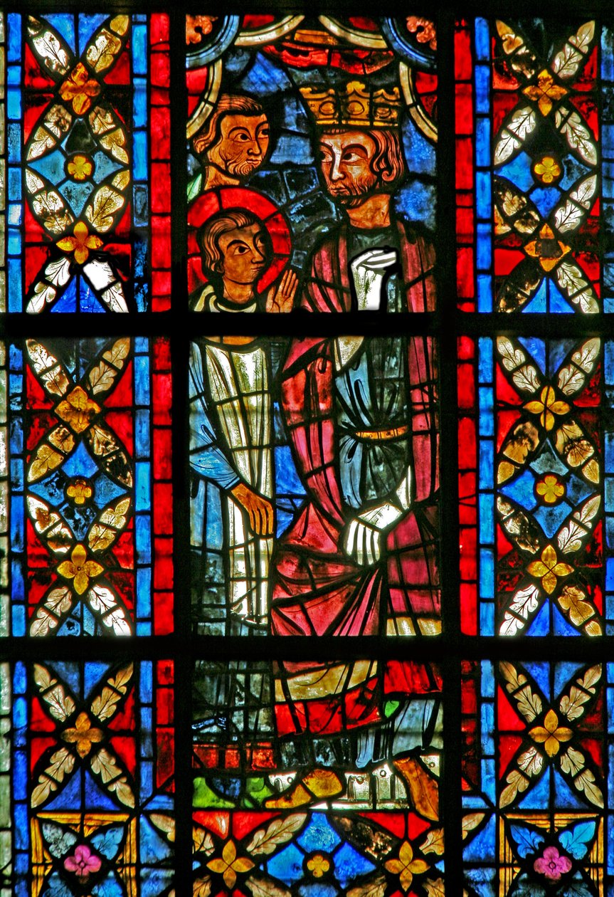 Window depicting St Savinien Before Aurelian by French School