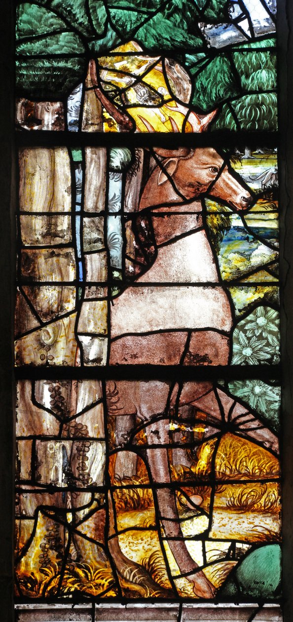 Window depicting the Stag Confronts St Hubert