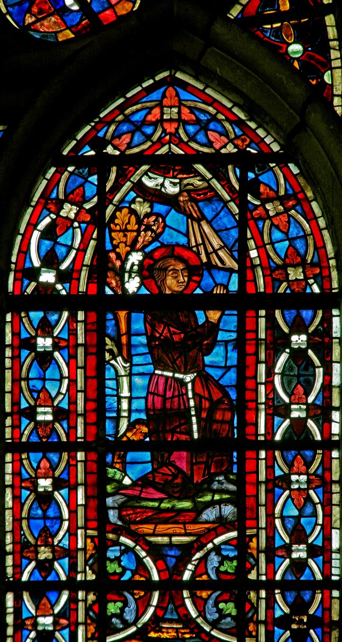 Window depicting St Helen Receives a Blessing by French School