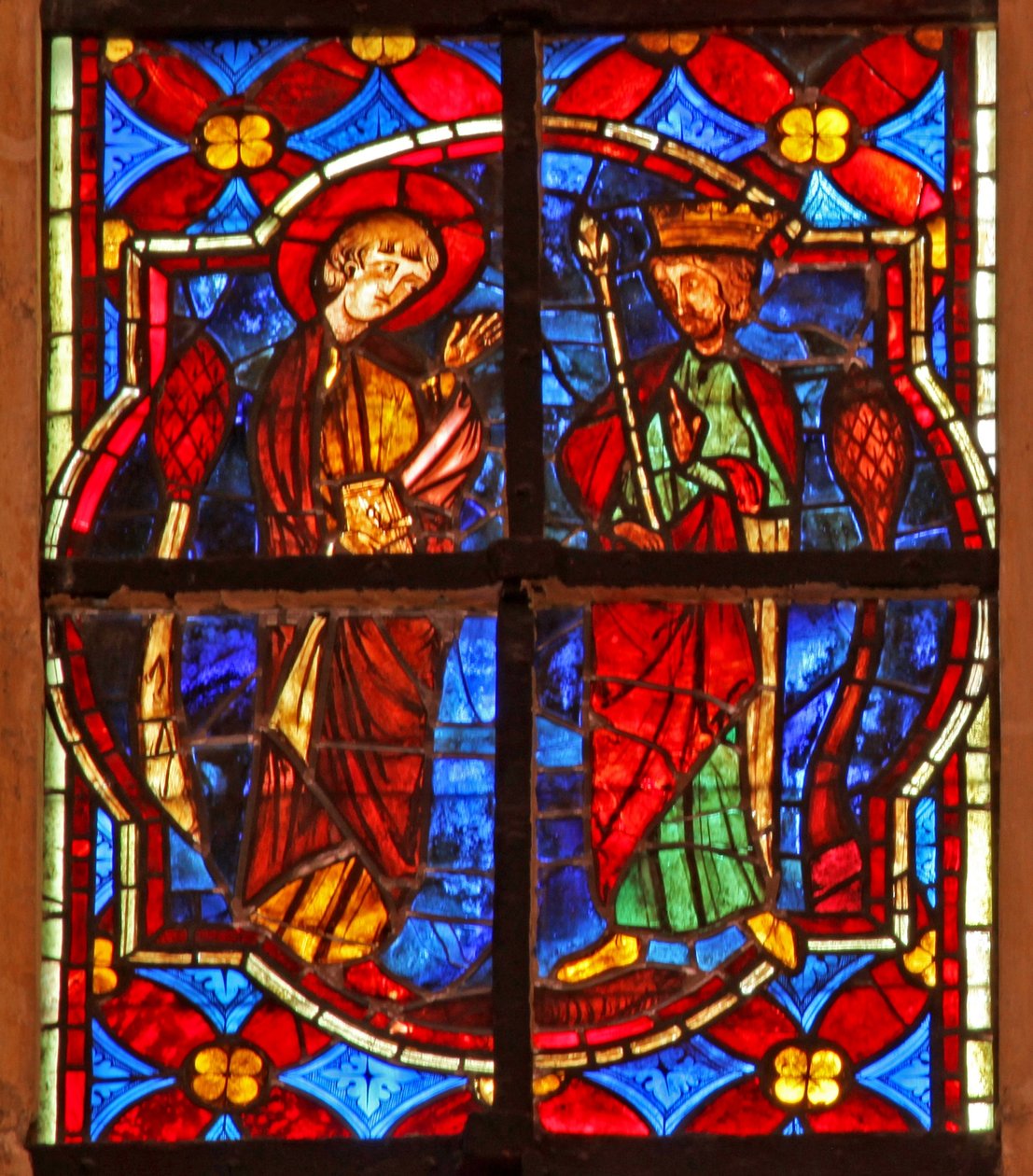 Window depicting St John the Baptist before Herod by French School