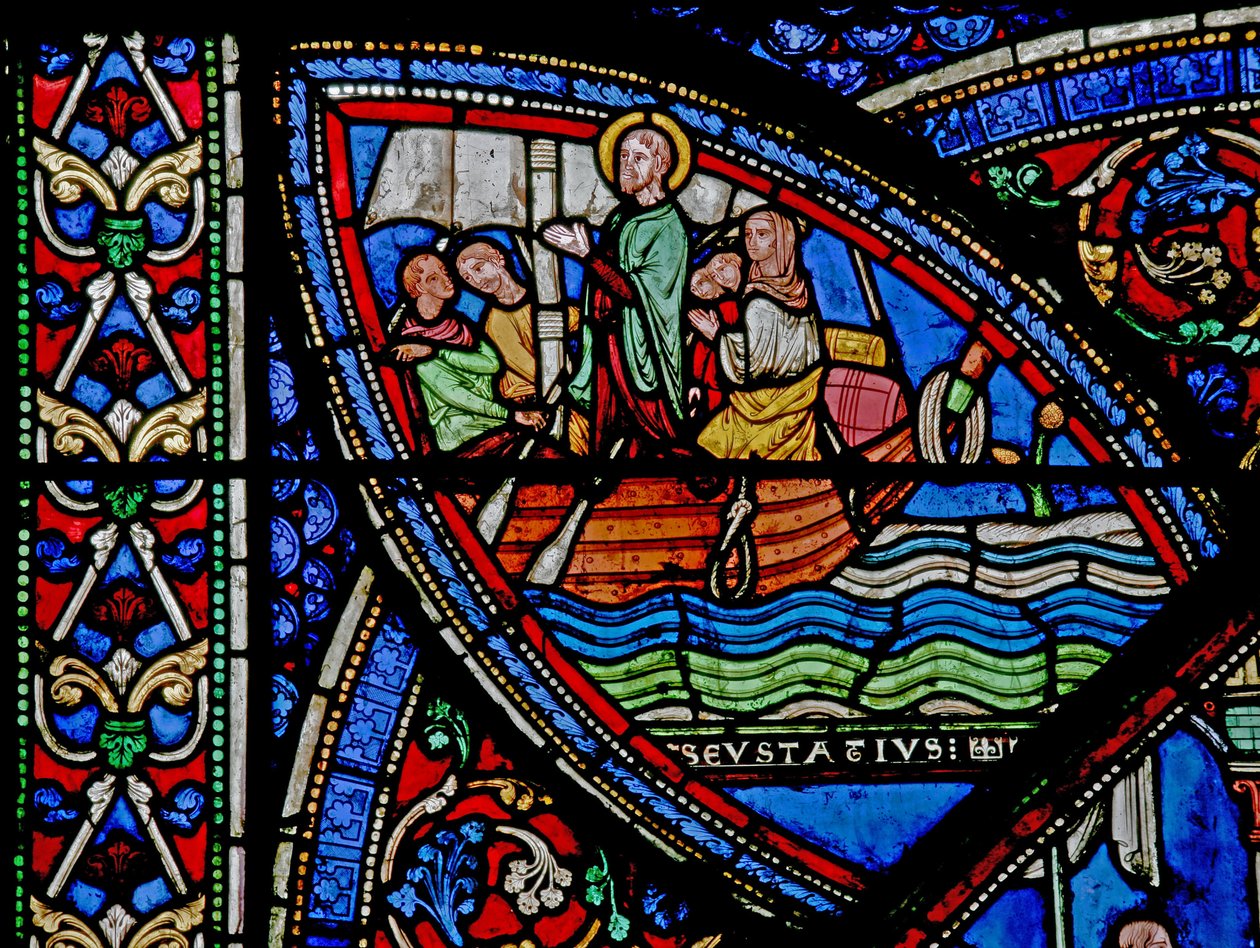 Life of St Eustache: He Sets Off with His Family to Egypt by French School