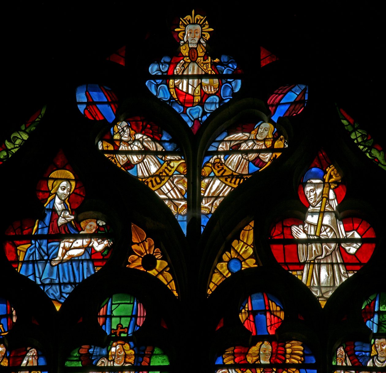 God, the Virgin and Child, St Bernard by French School