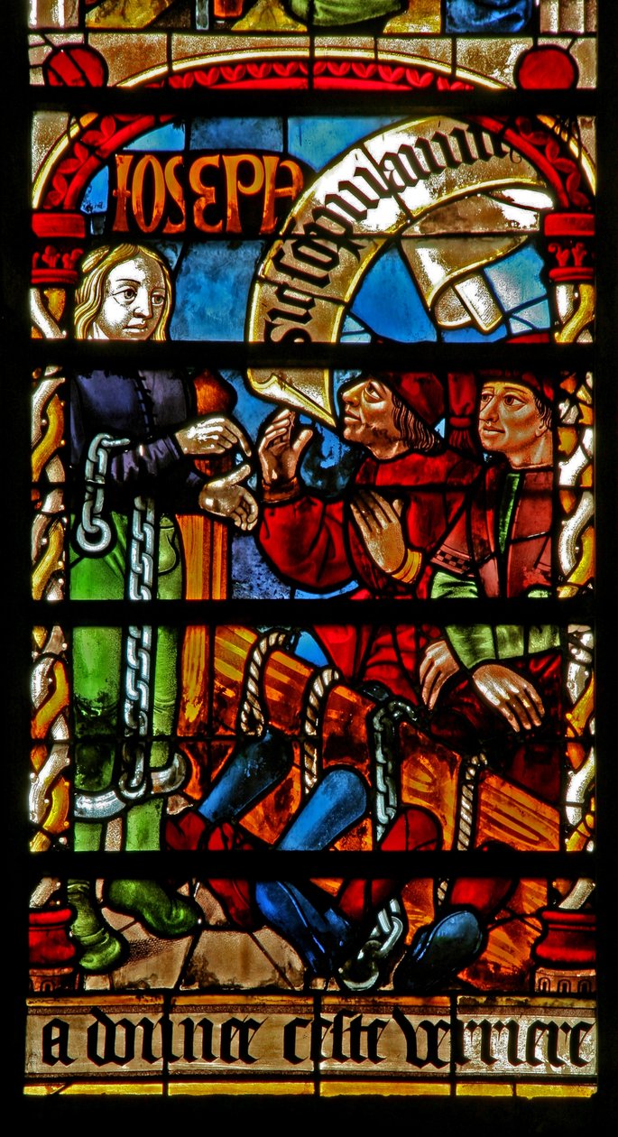 Joseph with the imprisoned butler and baker by French School