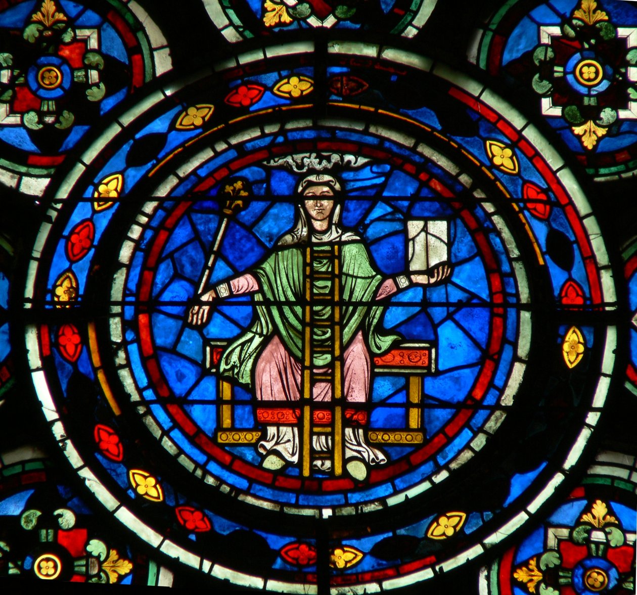 Window depicting the Liberal Arts: Philosophy (mostly modern) by French School