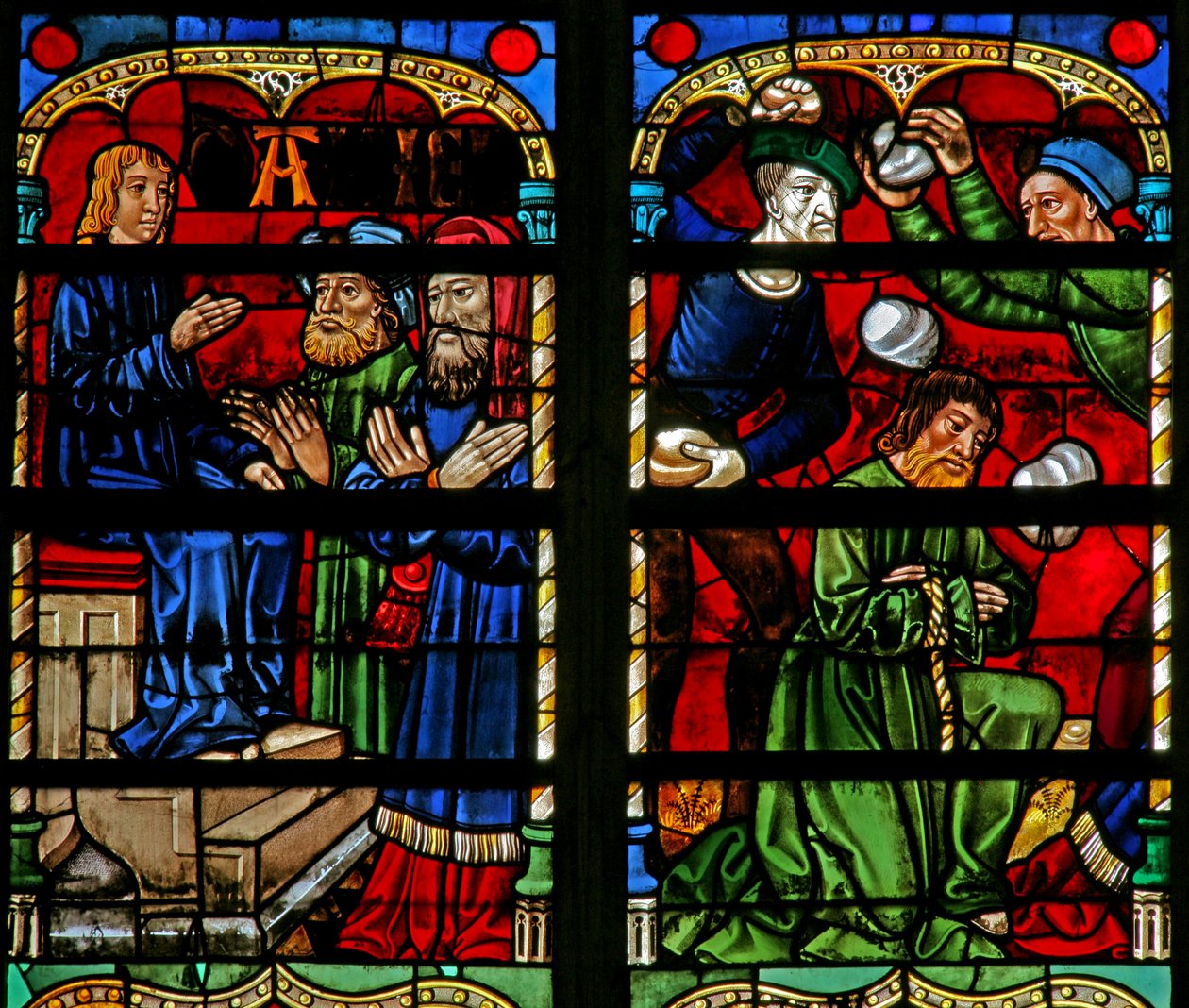 Daniel confounds the elders - who are then stoned by French School