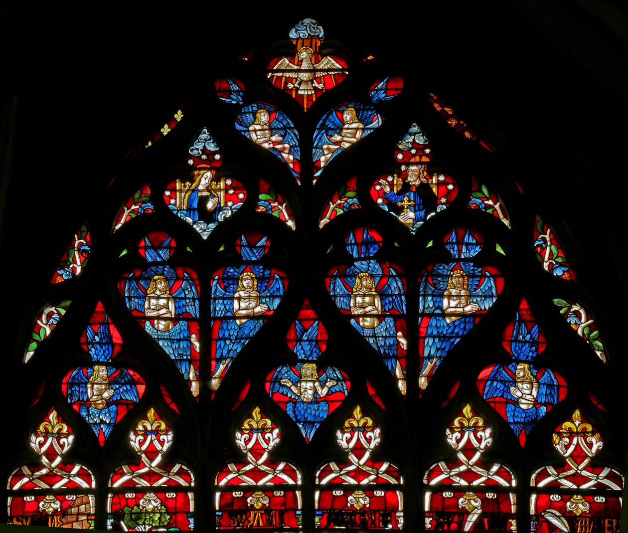 Coronation of the Virgin with numerous seraphims by French School