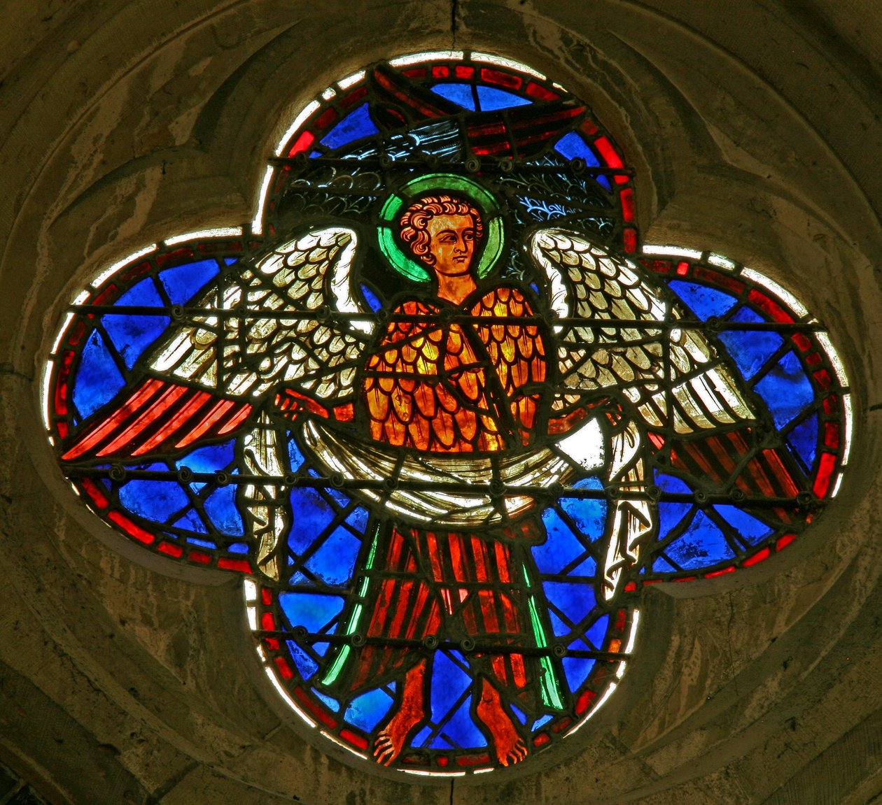 Window 24 depicting a seraphim by French School