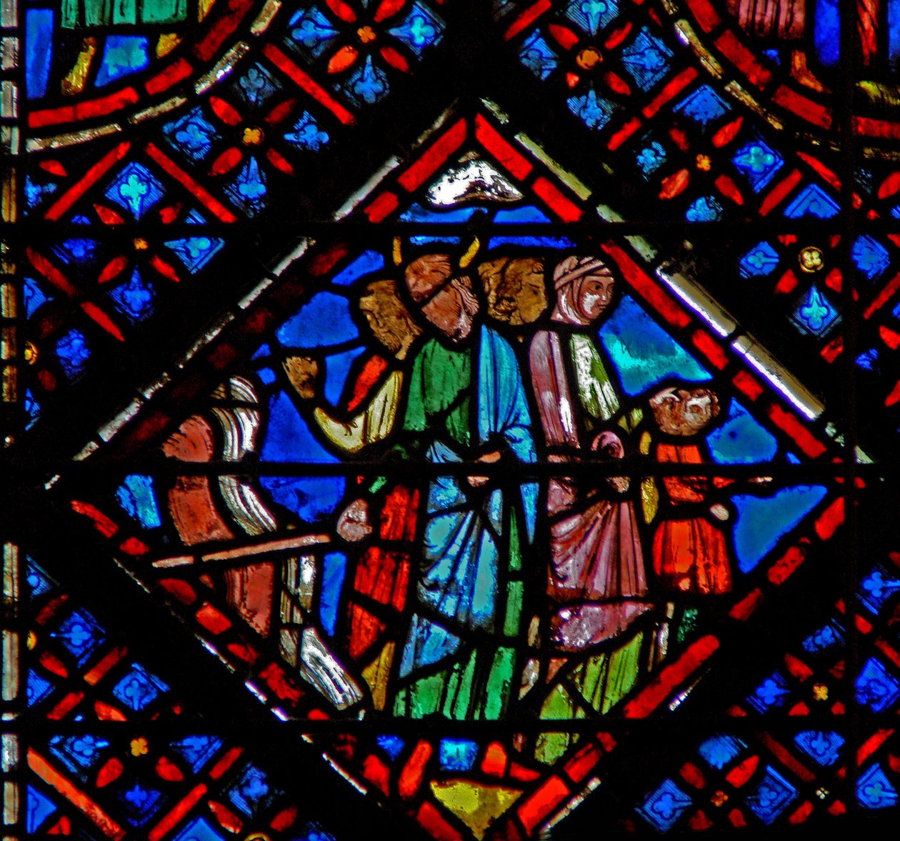Moses closes the passage through the sea by French School