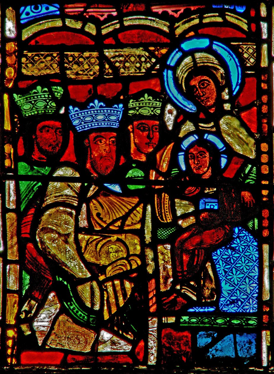 Window depicting the Adoration of the Magi by French School