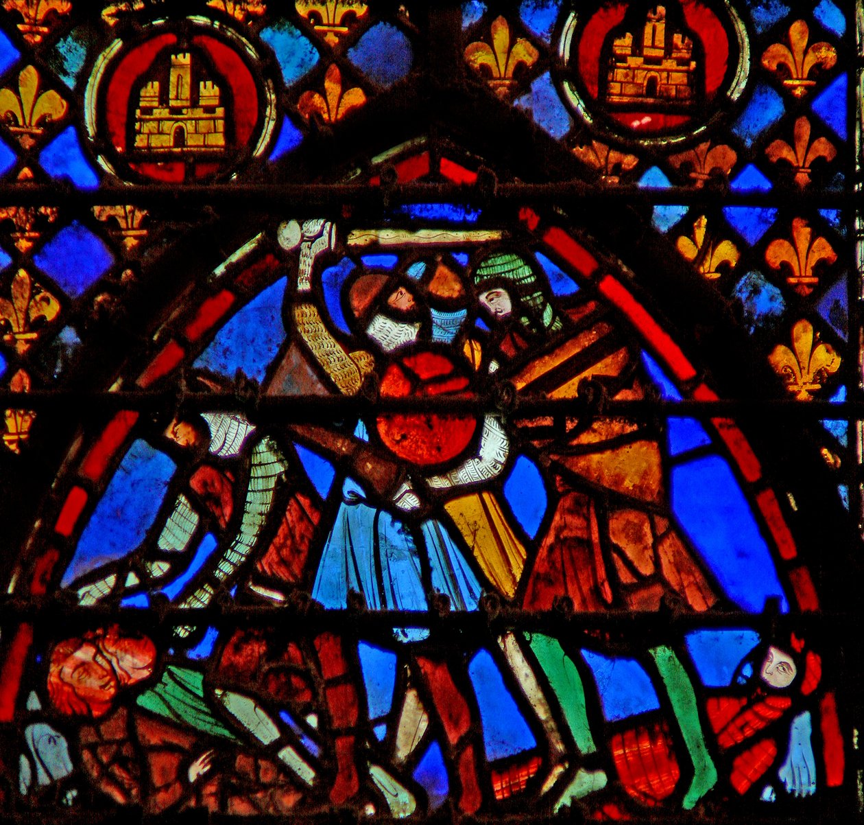 A battle scene by French School