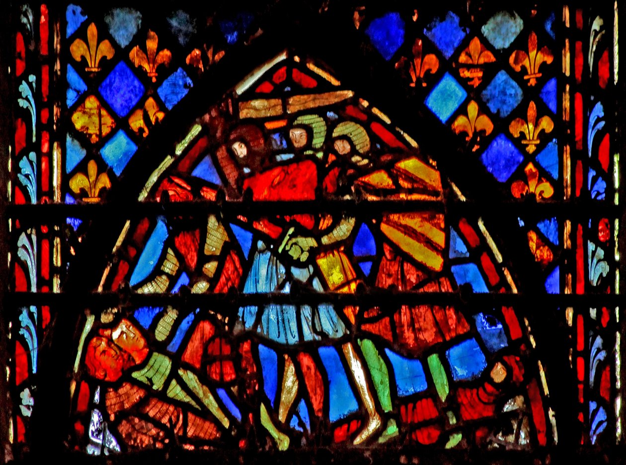 The victory of the Israelites over the Midianites by French School