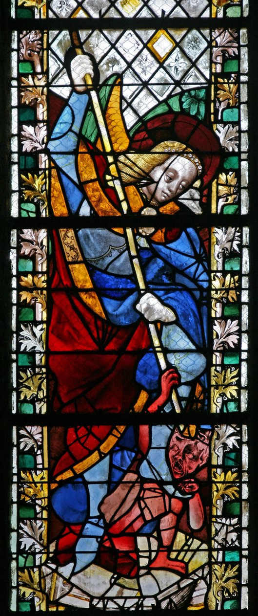 Window depicting St Michael by French School