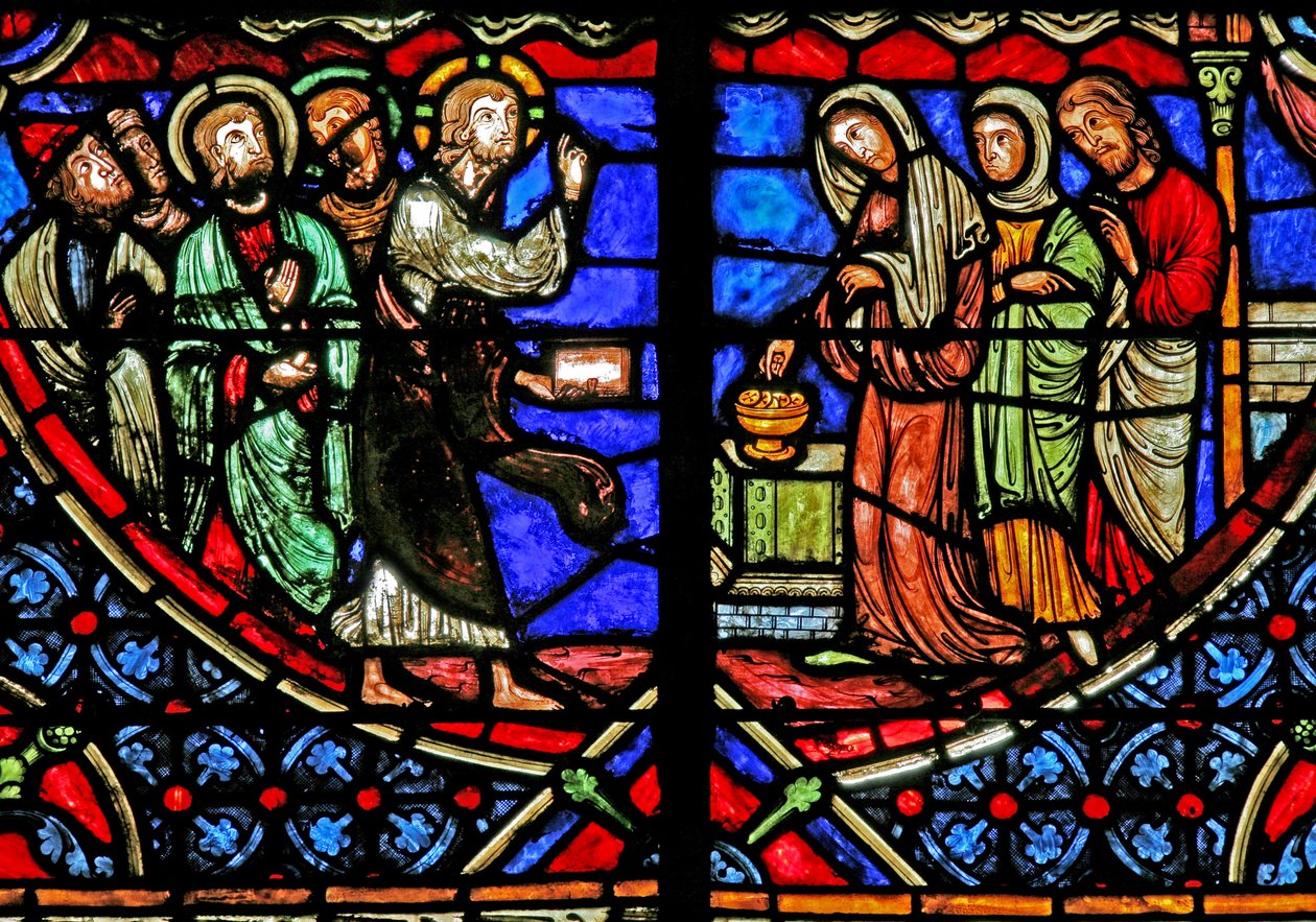 Window depicting the widow