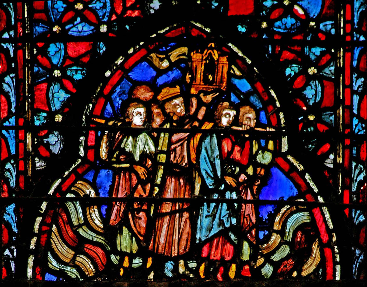 The Crossing of the River Jordan with the Ark of the Covenant. Josh 3:15-16 by French School