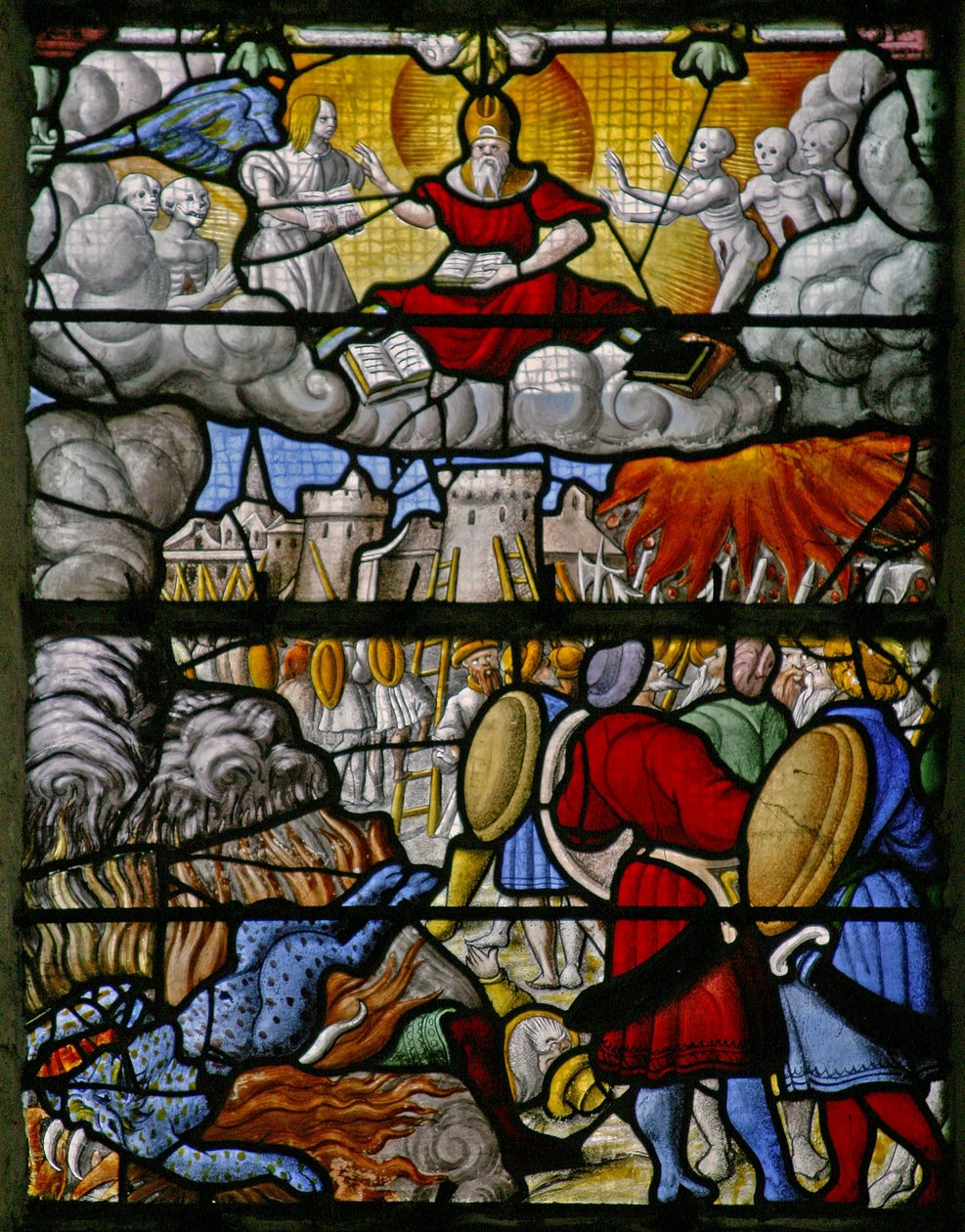 Window w5 depicting a scene from St John